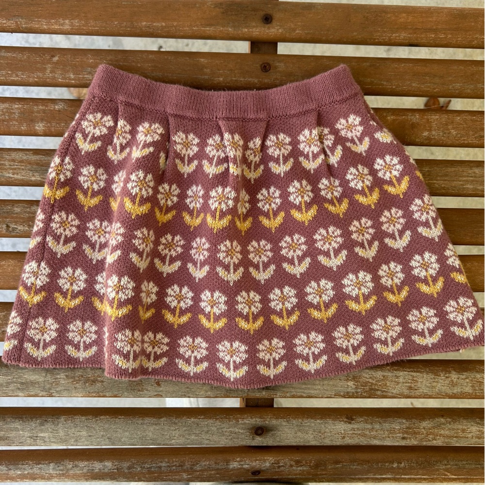 H&M Pink and Yellow Knit Skirt